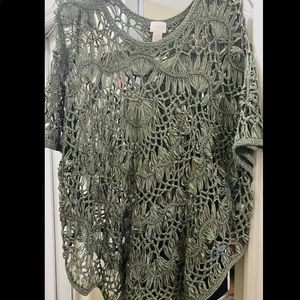 Cute Chicos top, army green, excellent condition
